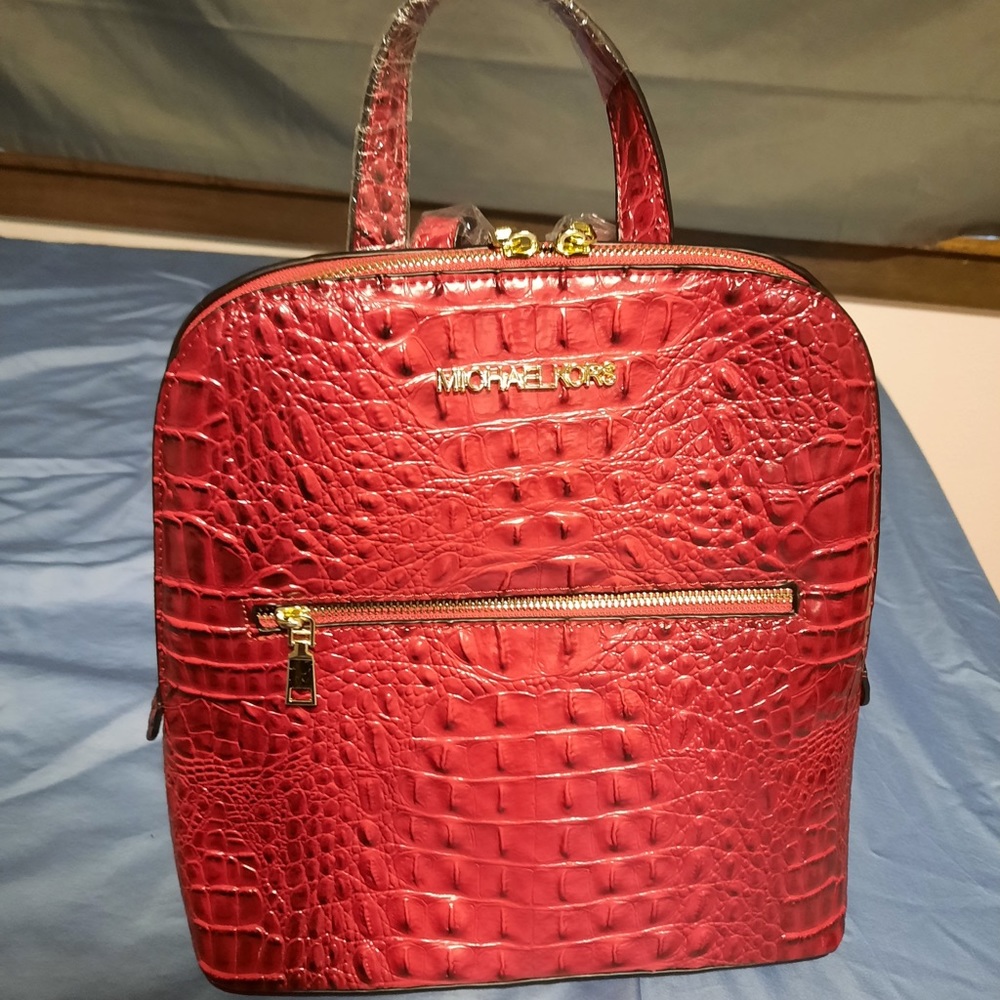 Red Backpack Purse
